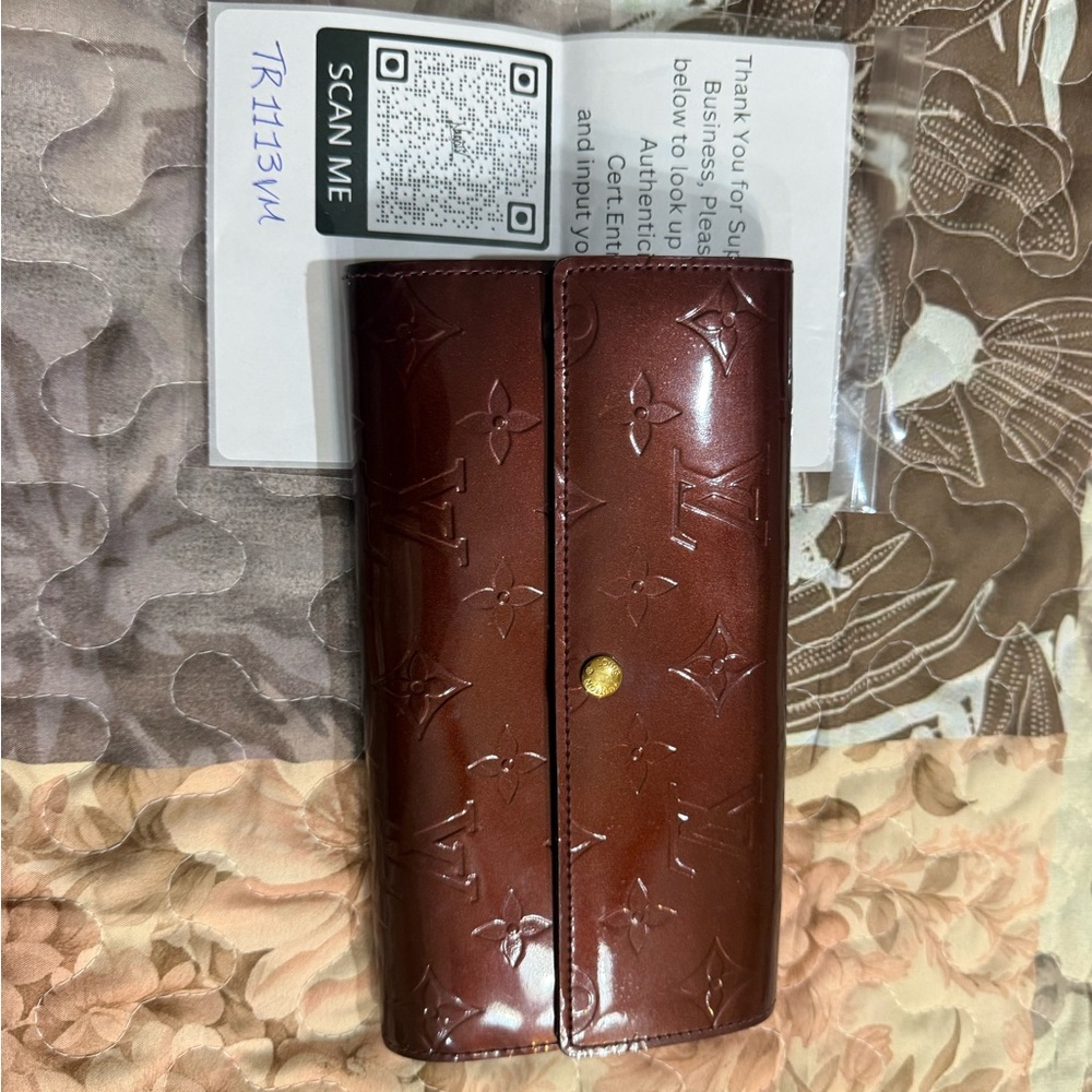 Louis Vuitton Brown Vernis Monogram Long Wallet